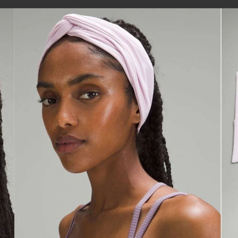 Lululemon Ribbed Nulu Twist-Front Headband Strawberry Milkshake